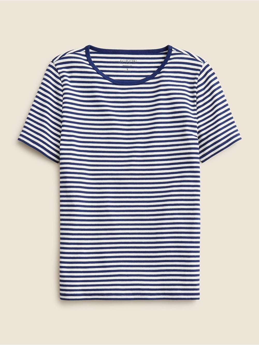 NWOT J. Crew New perfect-fit short-sleeve T-shirt in stripe